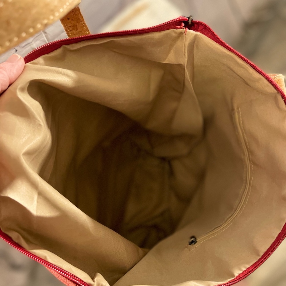Beautiful two tone cork and fabric tote bag - Picture 4 of 5